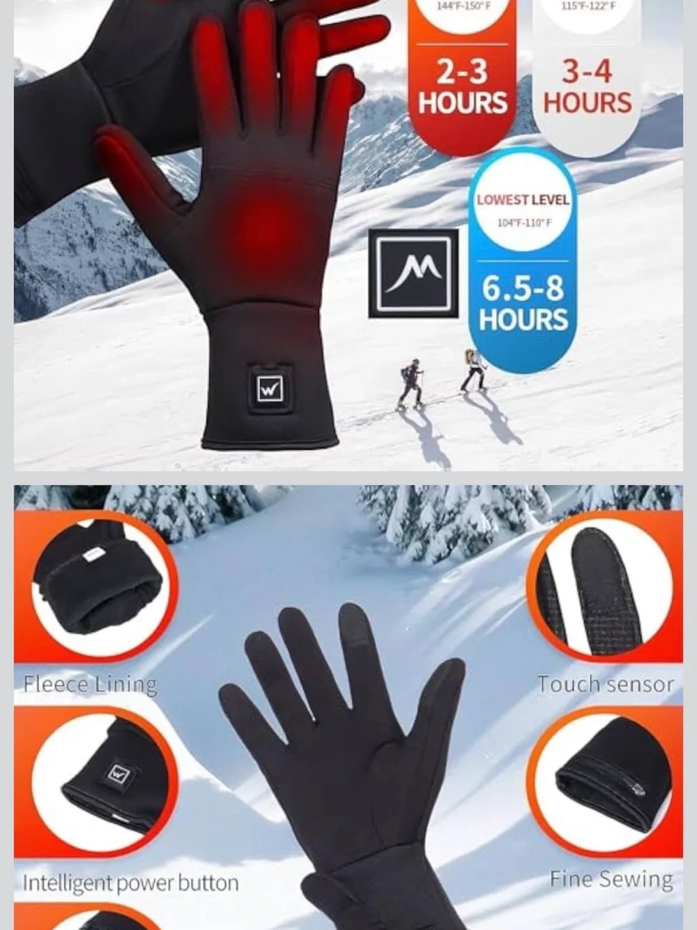 Heated Glove for Men Women, Rechargeable Battery Electric Arthritis Raynaud